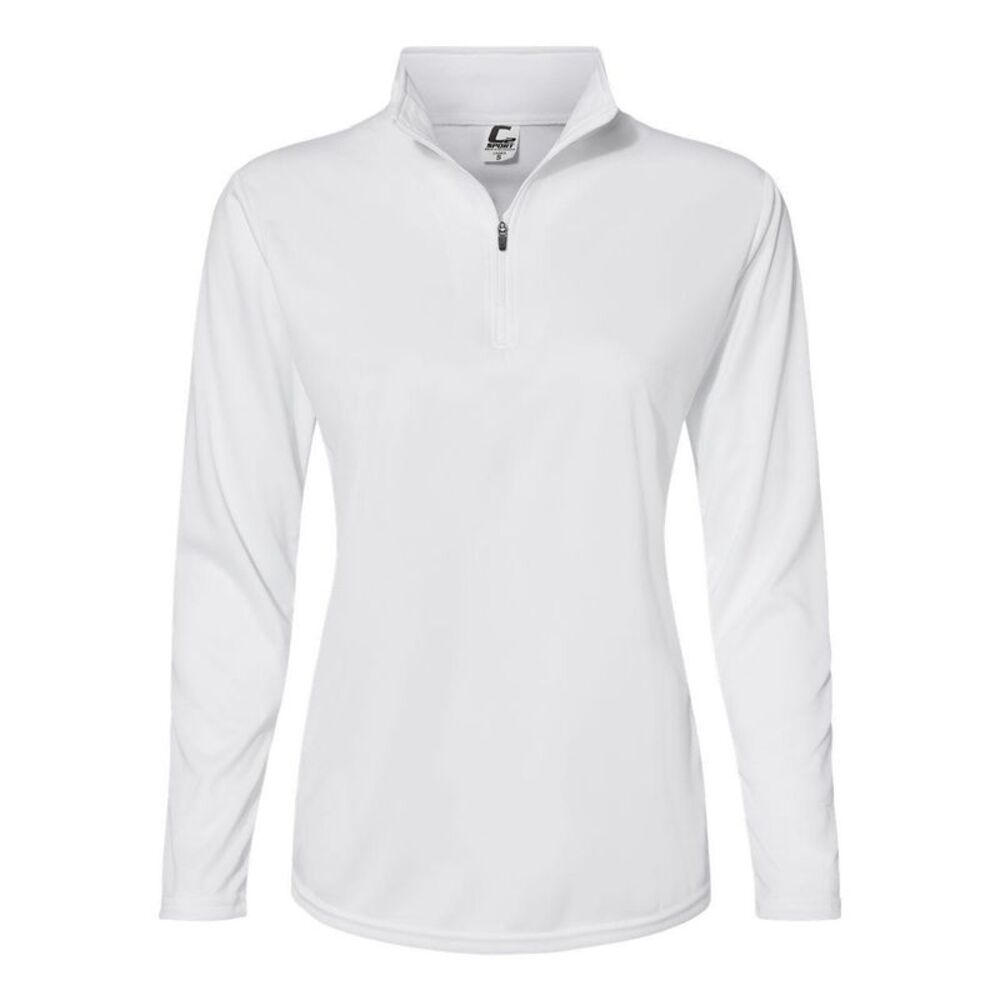C2 Sport Women�'s Quarter-Zip Pullover / White